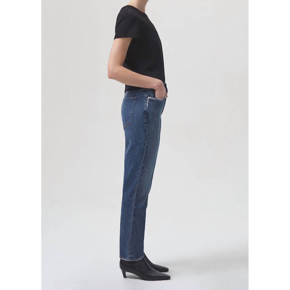 NEW AGOLDE riley high rise straight crop jean in pose - Picture 2 of 6